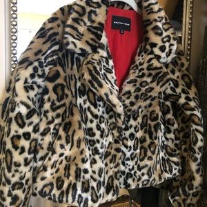 Who What Wear faux fur cropped jacket